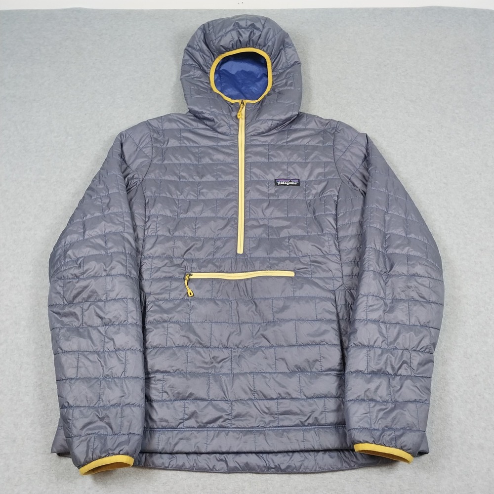 Patagonia Pullover Womens Large Gray Nano Puff Bivy Hoody Quilted 84196 Jacket